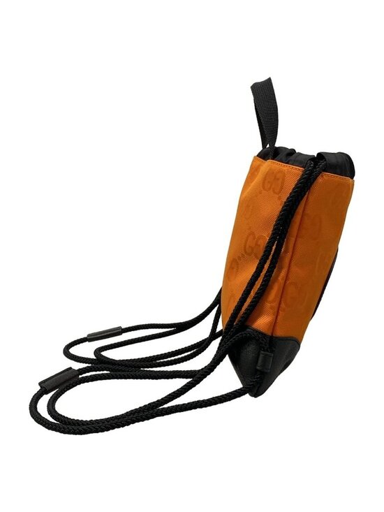 Gucci Backpack Off the Grit Orange Black Leather main image 5
